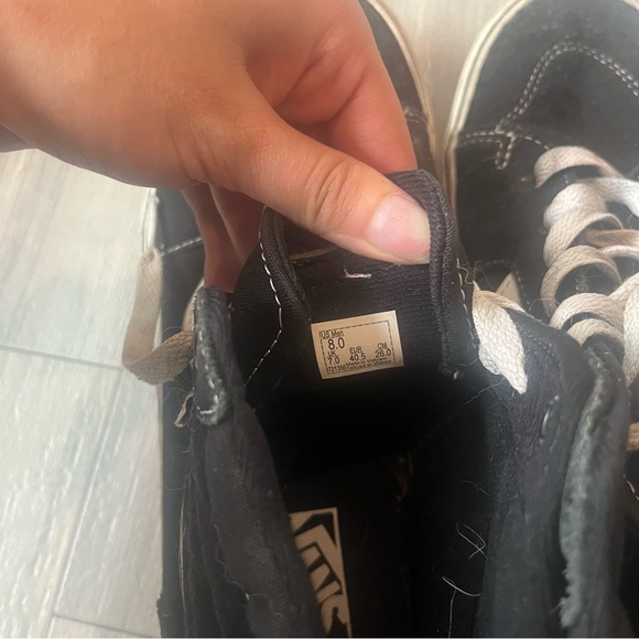 Vans Classic Black and White High-Tops - Picture 8 of 9